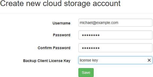 Create Cloud Storage Account