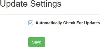 Update Settings